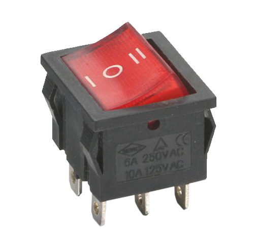 SWITCH ON-OFF-ON 6 PIN 6A 250V