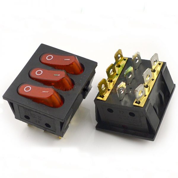 SWITCH TRIPLE ON-OFF 9 PIN 15A 250V