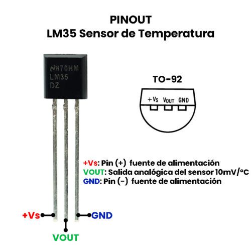 Sensor de temperatura analógico Lm35 – Finder AVL